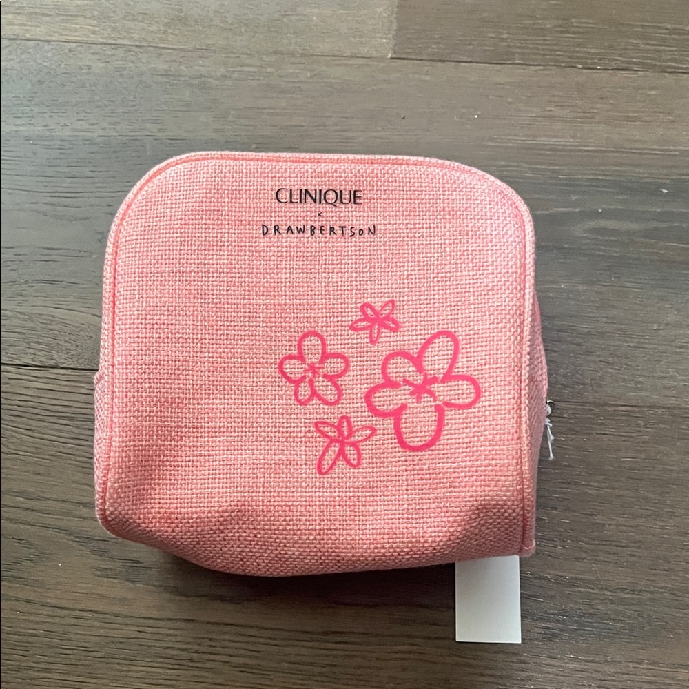 Clinique Pink Floral Pouch